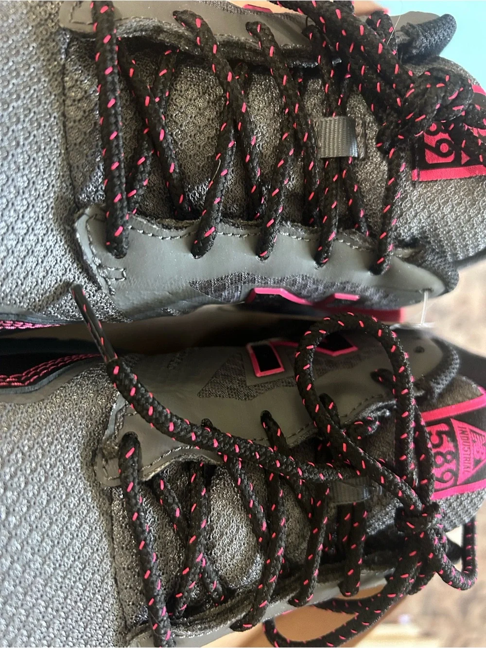 New Balance Black with Pink Accent Work Sneakers